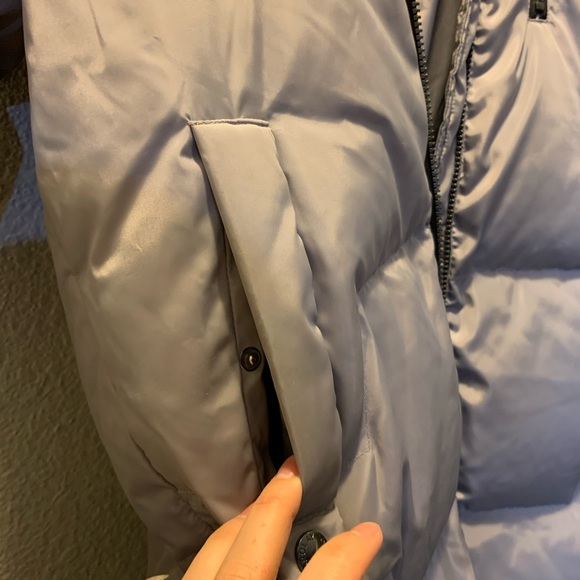 Lavender grey winter puffer jacket - Picture 3 of 6